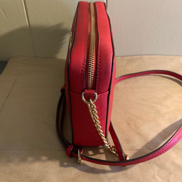 Michael Kors Red Leather Crossbody Bag - Picture 2 of 5